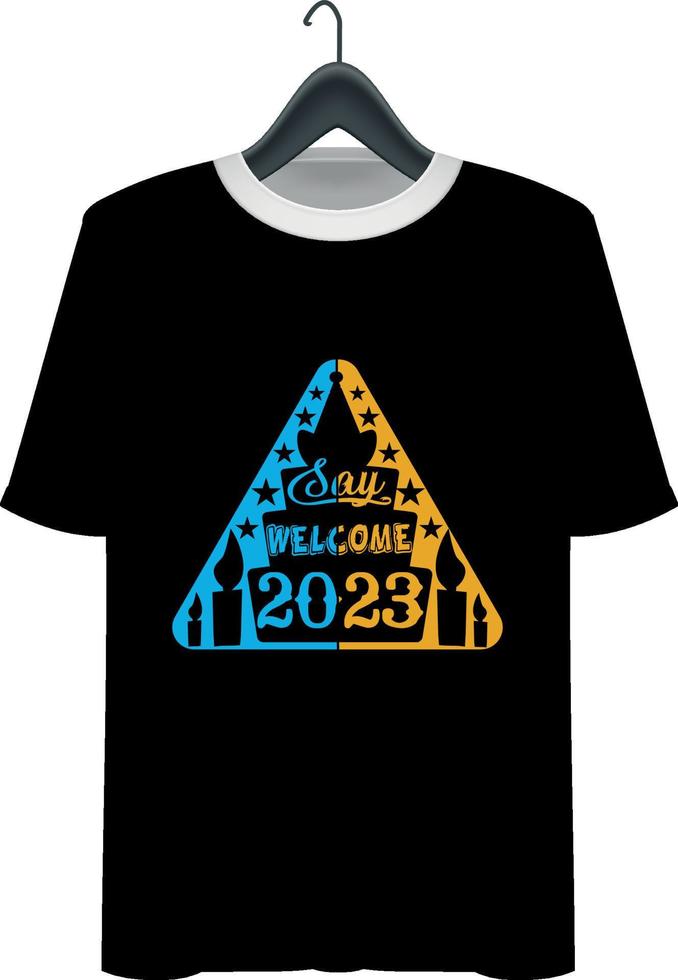 New Year T-shirt design vector