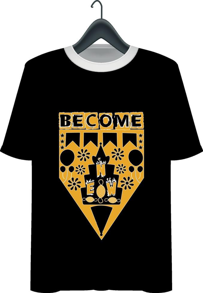 New Year T-shirt design vector