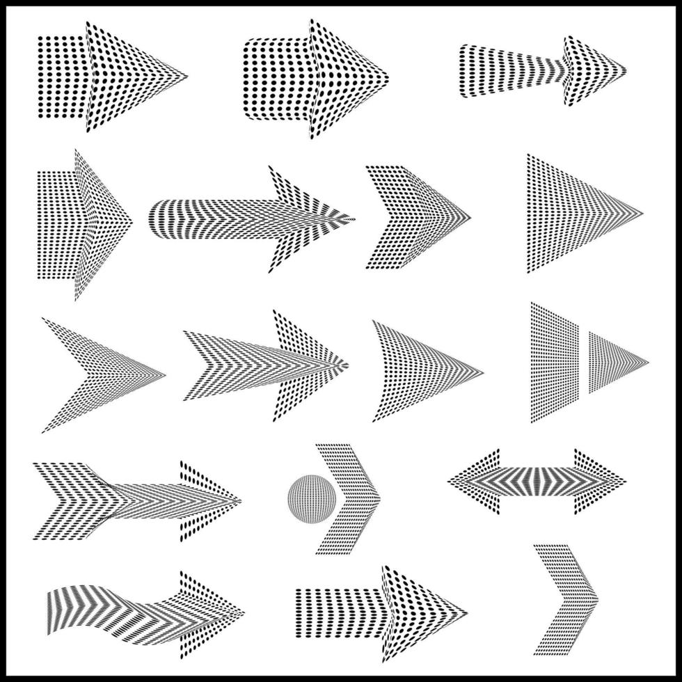 Circles fill Arrow Icons Set Collection vector