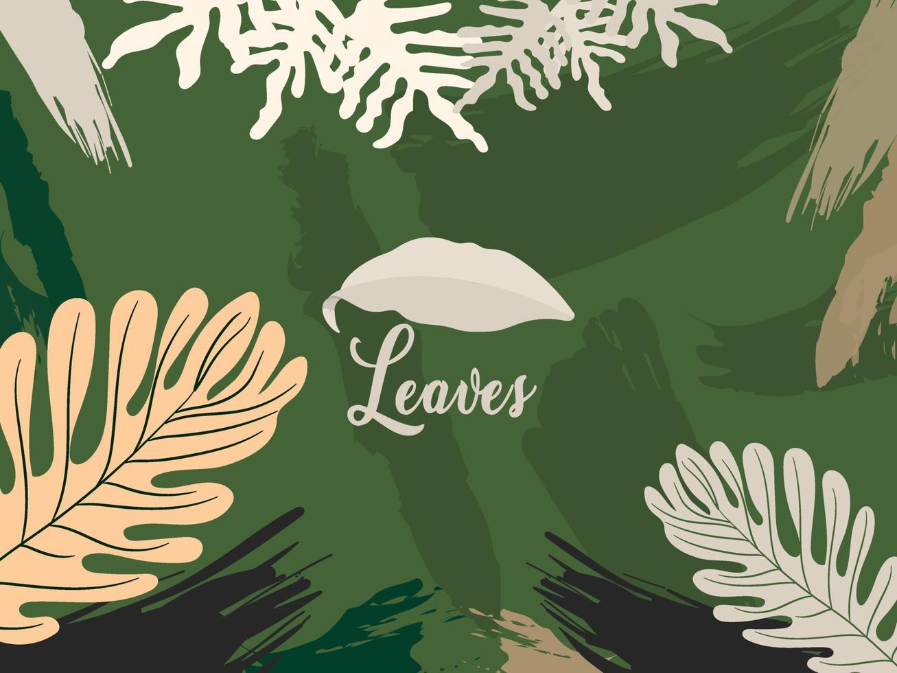 Tree Leaf Seamless Pattern Background poster vector