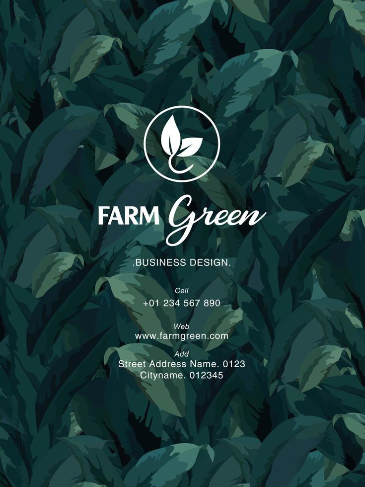 Tree Leaf Seamless Pattern Background poster vector