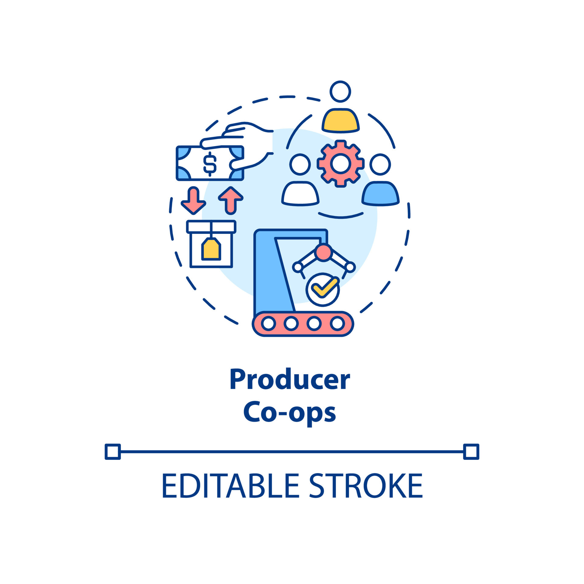 producer-co-ops-concept-icon-similar-goods-production-abstract-idea