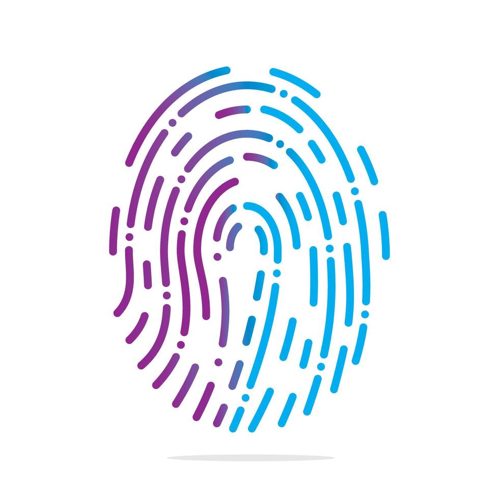 fingerprint vector template design. Identity logo design.