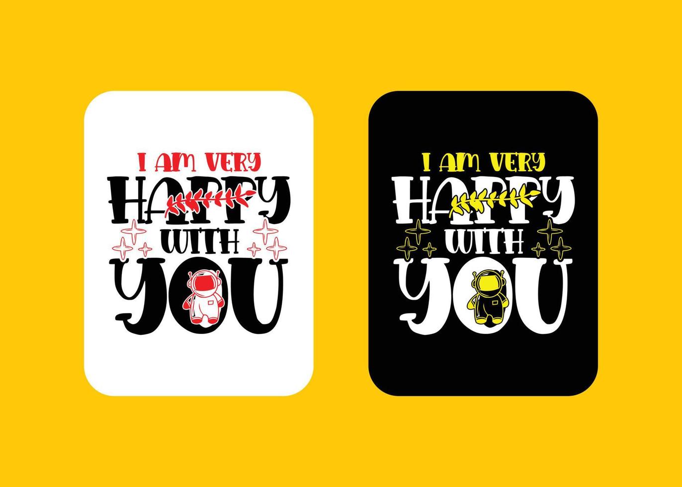 Creative typography sticker t-shirt design premium vector template