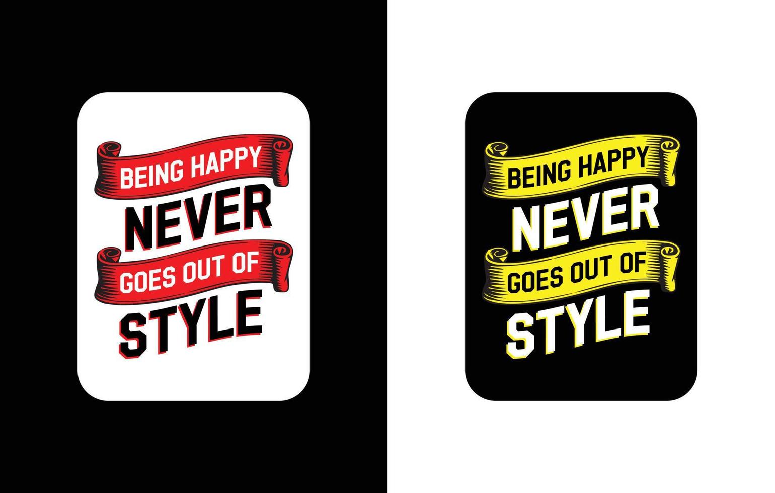 Creative typography sticker t-shirt design premium vector template