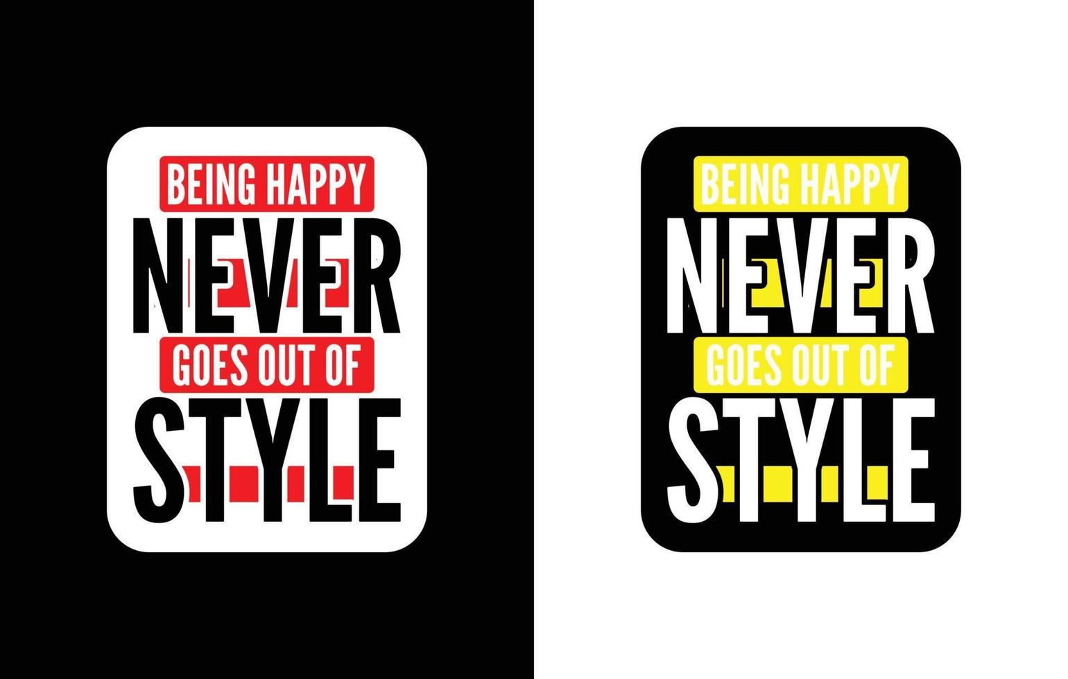 Creative typography sticker t-shirt design premium vector template