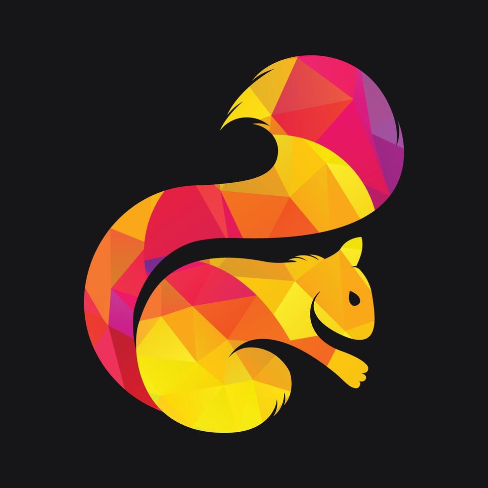 Squirrel logo design template, Vector illustration. Abstract Squirrel vector template design.