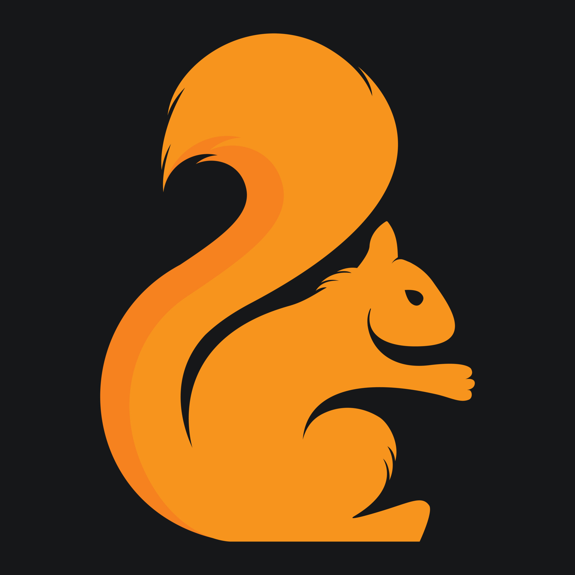 Squirrel logo design template, Vector illustration. Abstract Squirrel