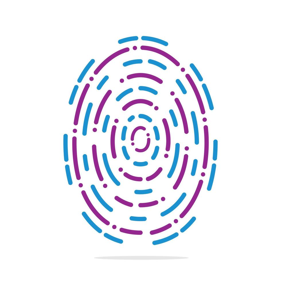 fingerprint vector template design. Identity logo design.