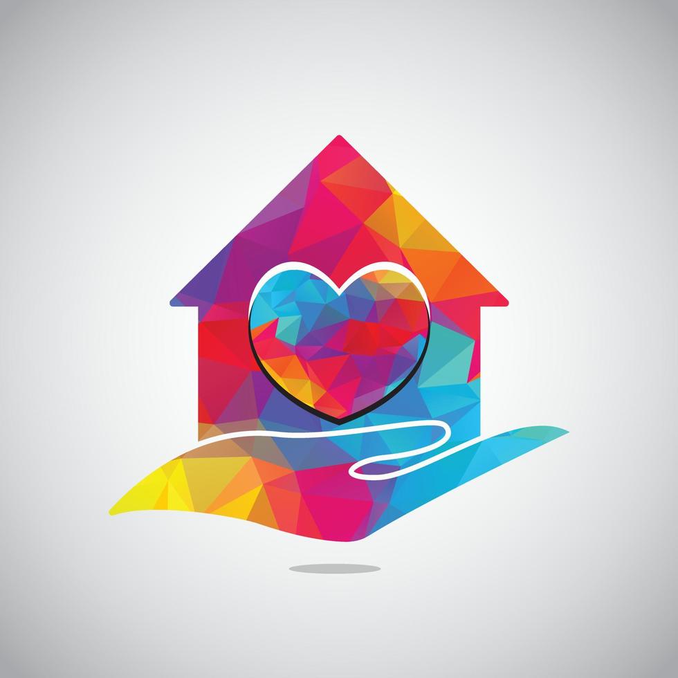 House Care logo designs concept vector, Home and love logo template. vector