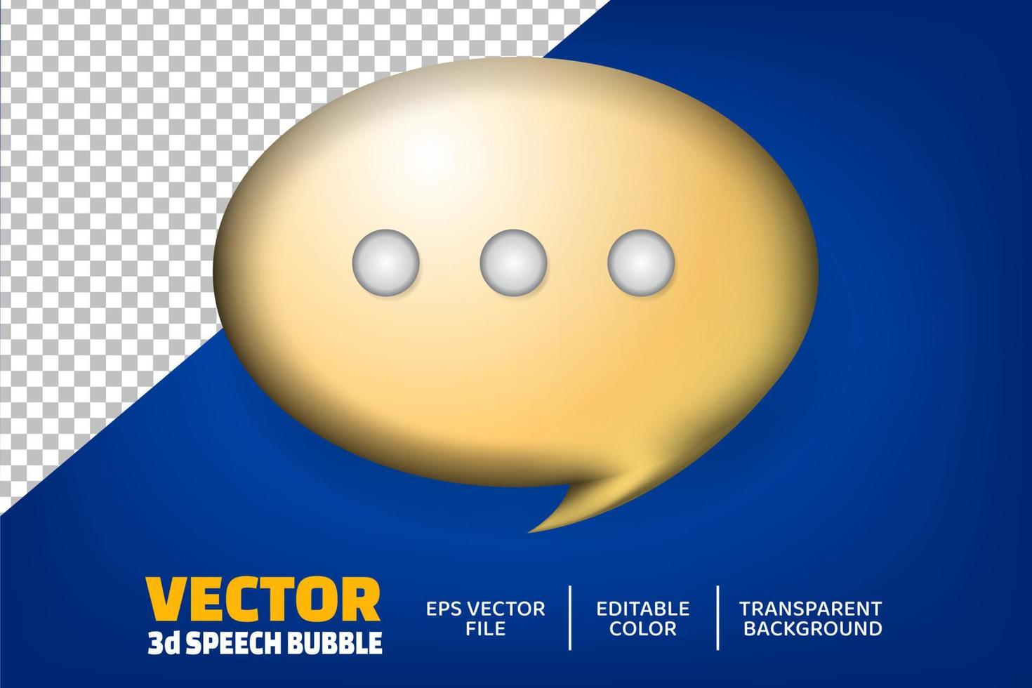 Balloon speech bubble chat 3d Vector