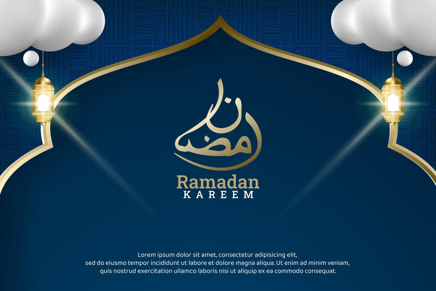 islamic arabic luxury decorative background with arabesque pattern vector