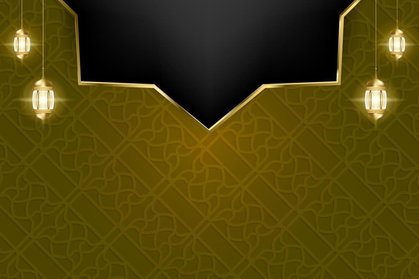 islamic arabic luxury decorative background with arabesque pattern vector