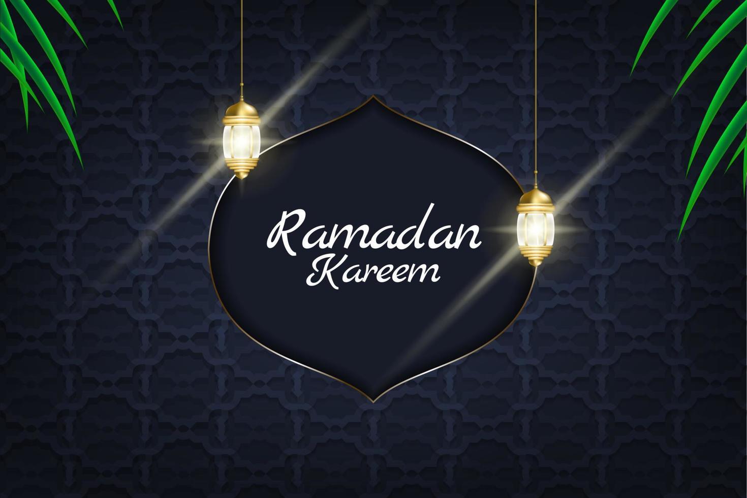 islamic arabic luxury decorative background with arabesque pattern vector