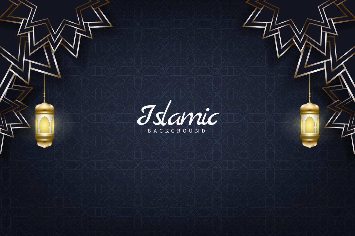 islamic arabic luxury decorative background with arabesque pattern vector