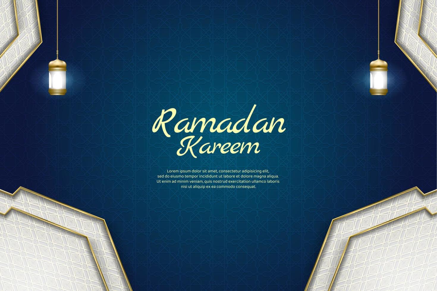 Luxury islamic decorative background with arabesque pattern vector illustration