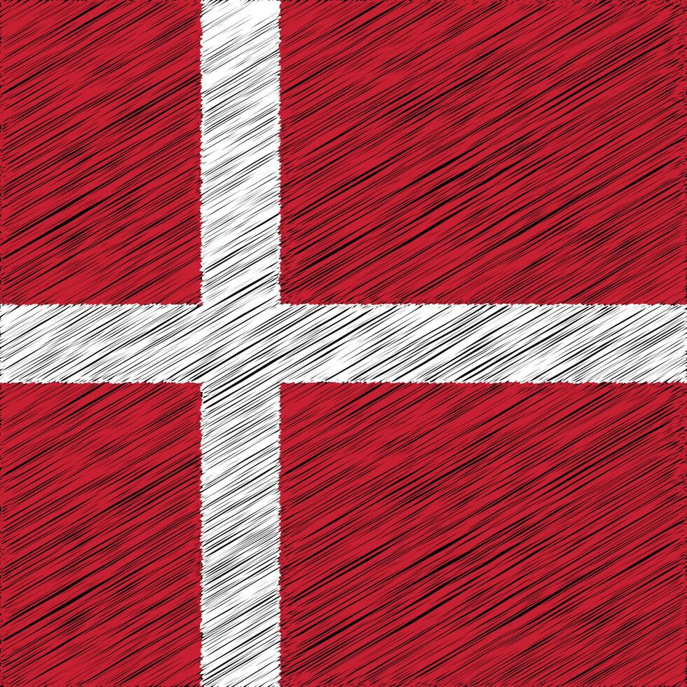 Denmark National Day 5 June, Square Flag Design vector