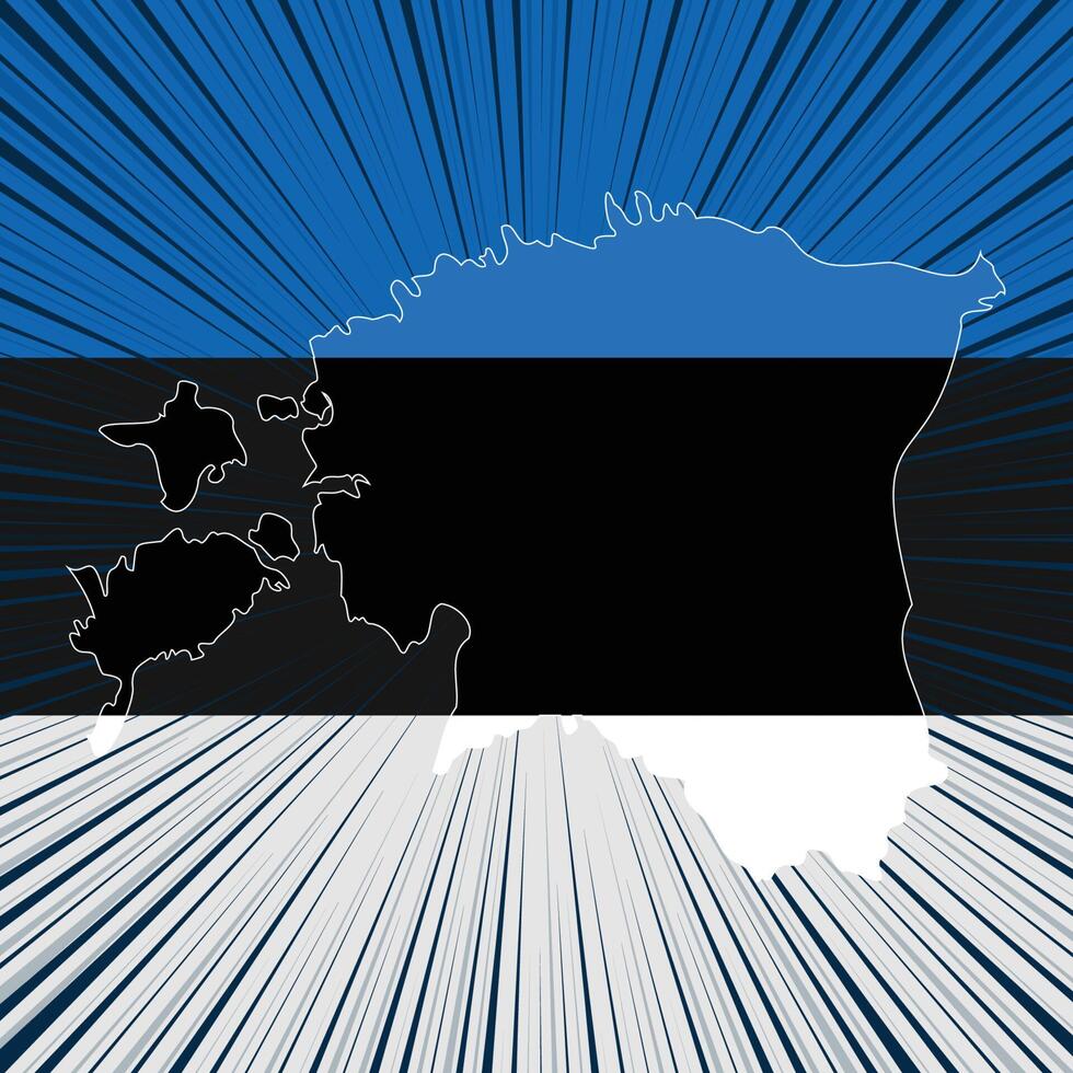 Estonia Independence Day Map Design vector