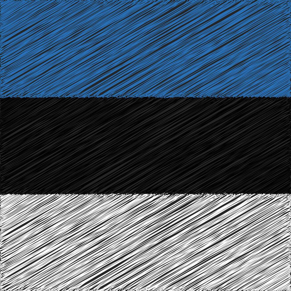 Estonia Independence Day 24 February, Square Flag Design vector