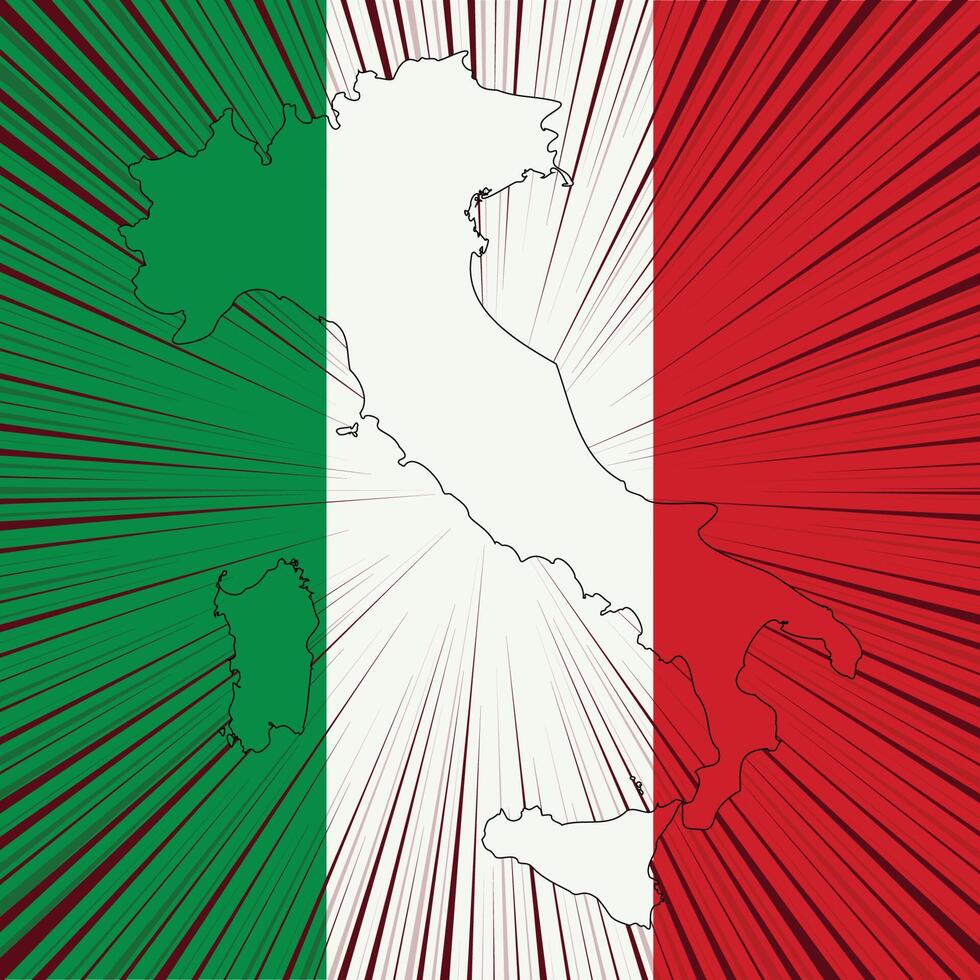 Italy Republic Day Map Design vector