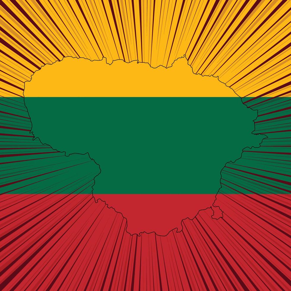 Lithuania Independence Day Map Design vector