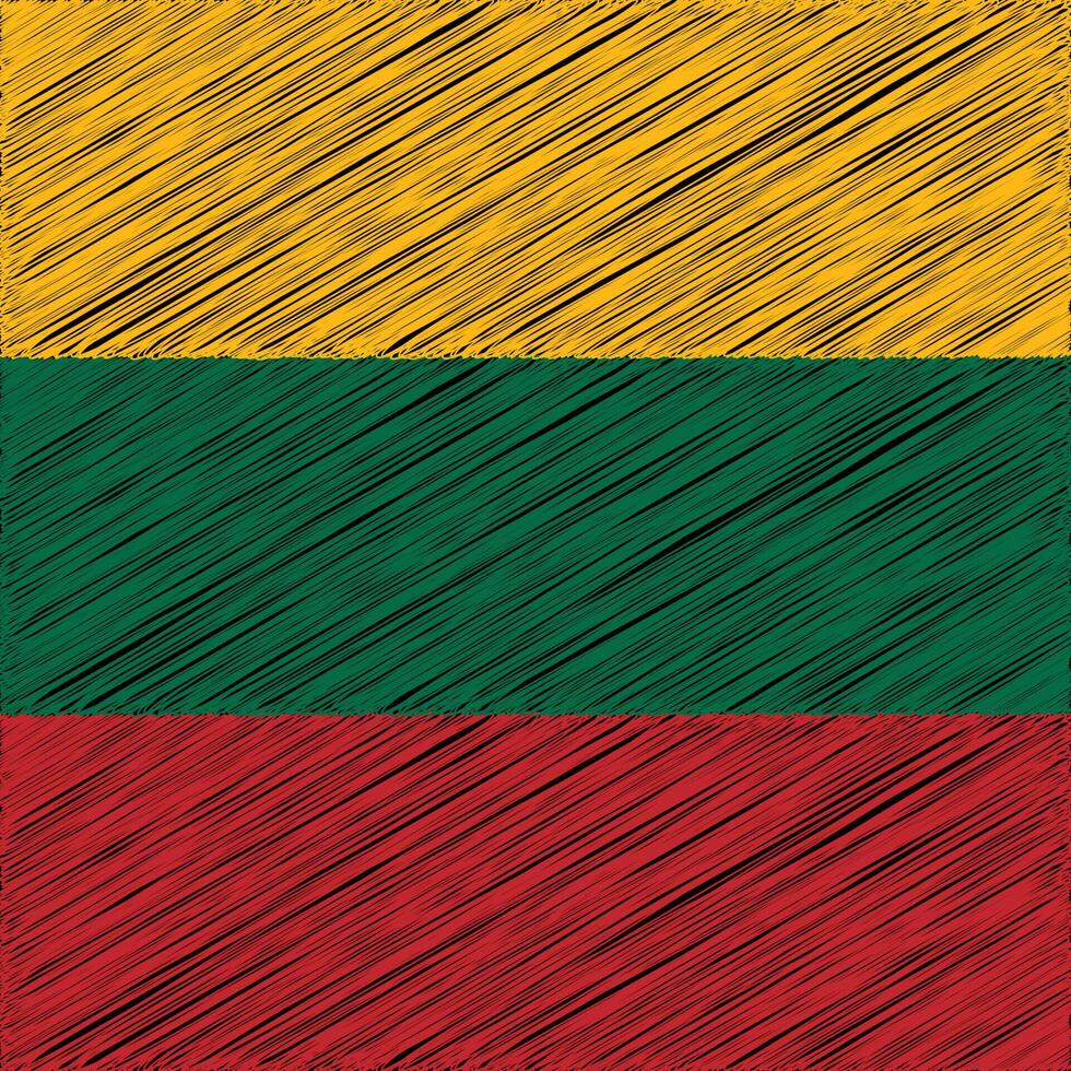 Lithuania Independence Day 16 February, Square Flag Design vector