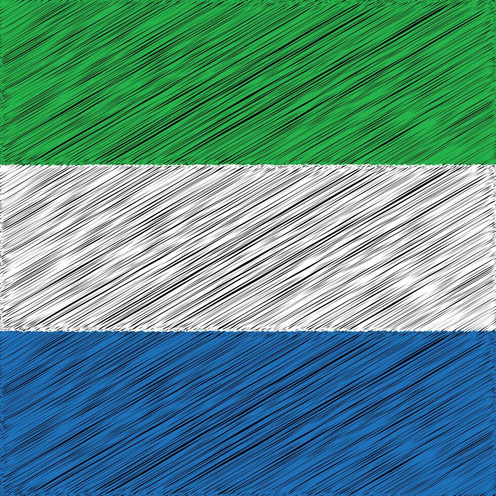 Sierra Leone Independence Day 27 April, Square Flag Design vector