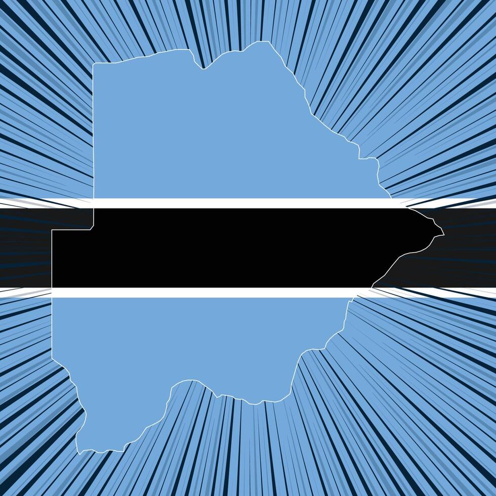 Botswana Independence Day Map Design vector