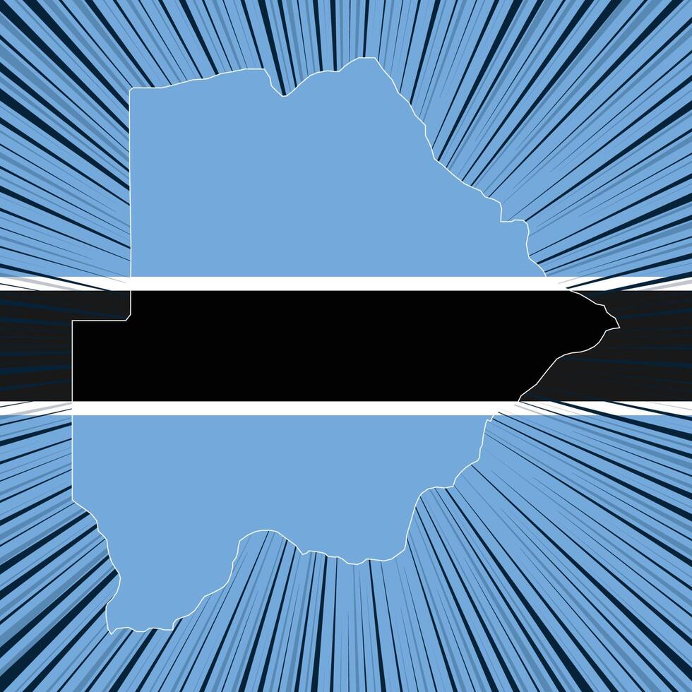 diseño del mapa del día de la independencia de botswana vector