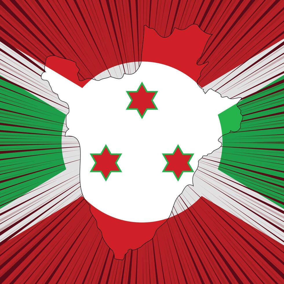 Burundi Independence Day Map Design vector