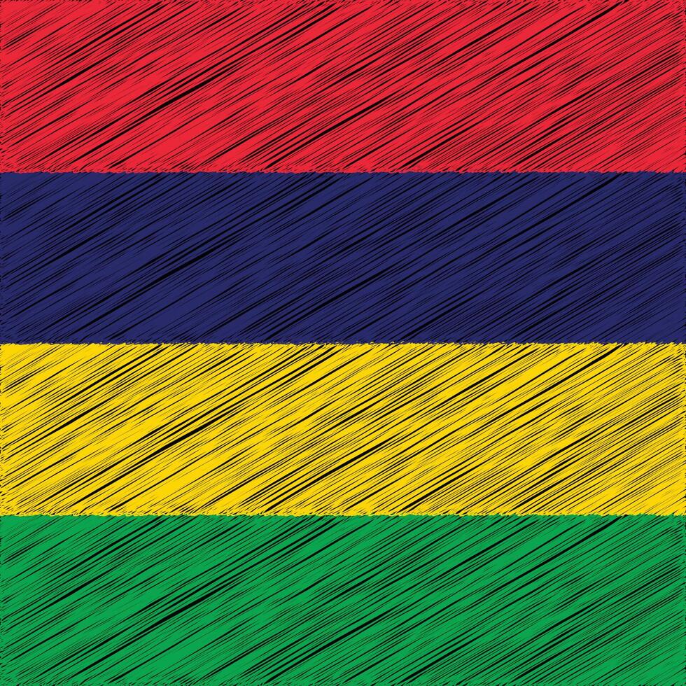 Mauritius Independence Day 12 March, Square Flag Design vector