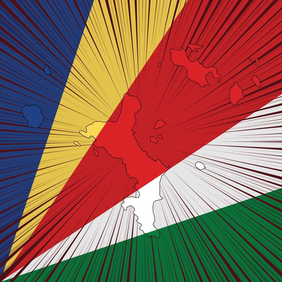 Seychelles Independence Day Map Design vector