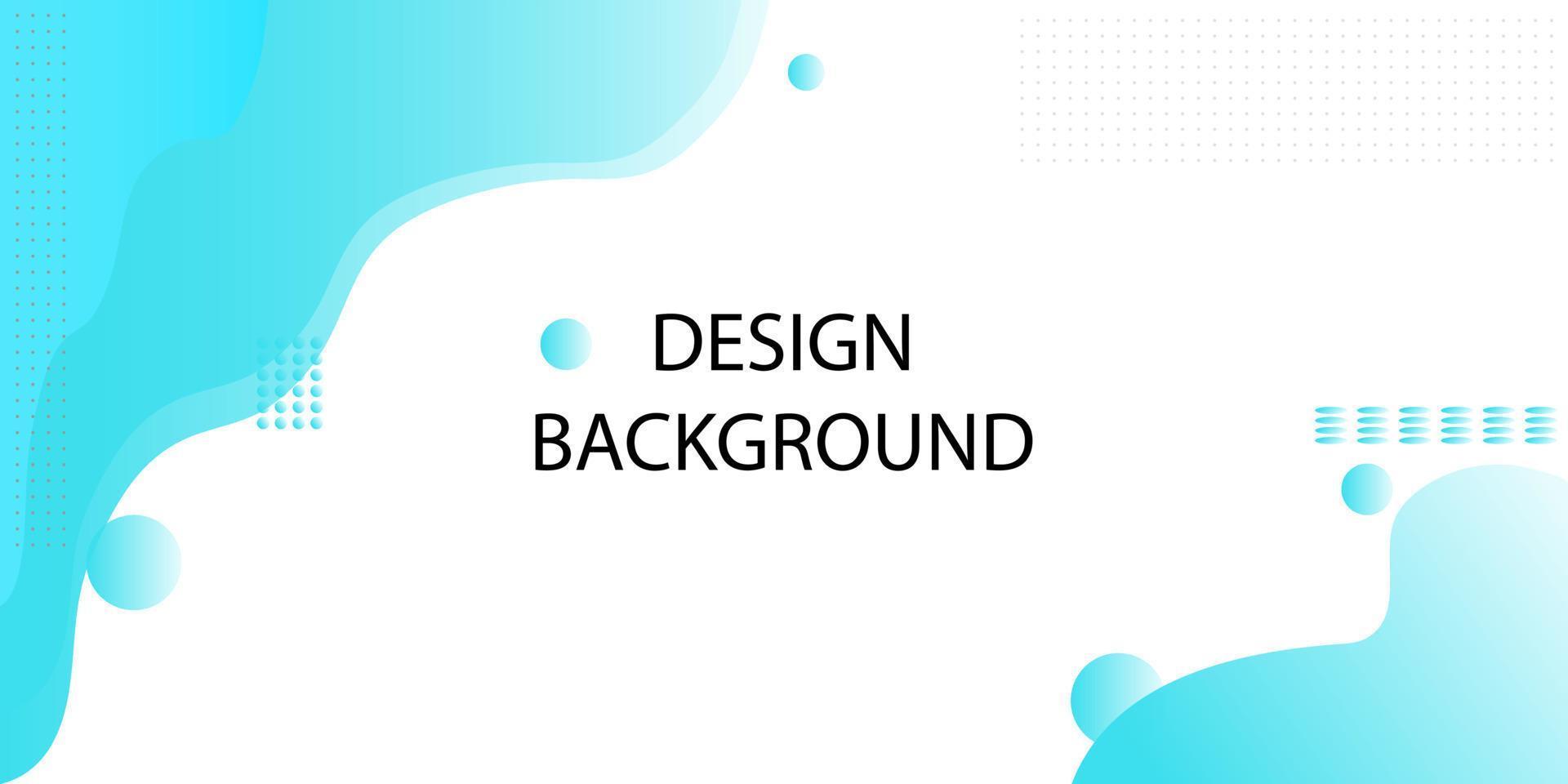 Design of a colorful banner template with gradient blue colors and fluid shapes. vector