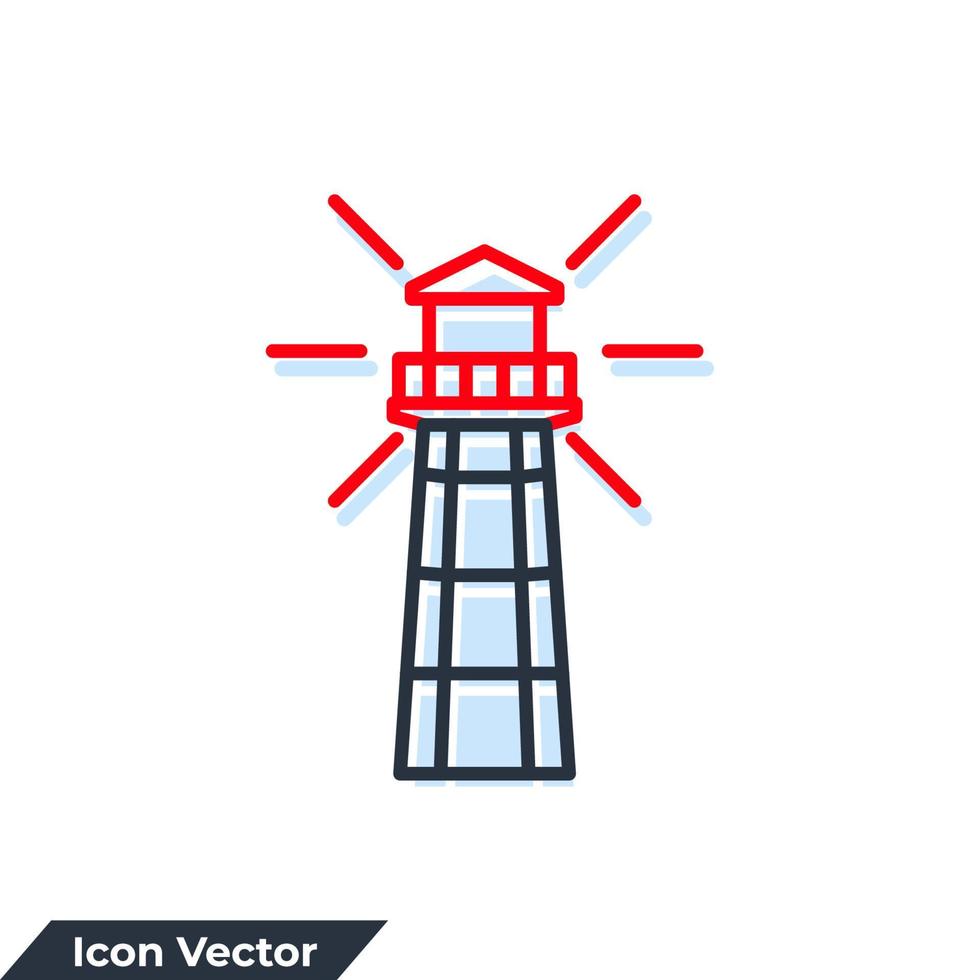 light house building icon logo vector illustration. lighthouse symbol template for graphic and web design collection