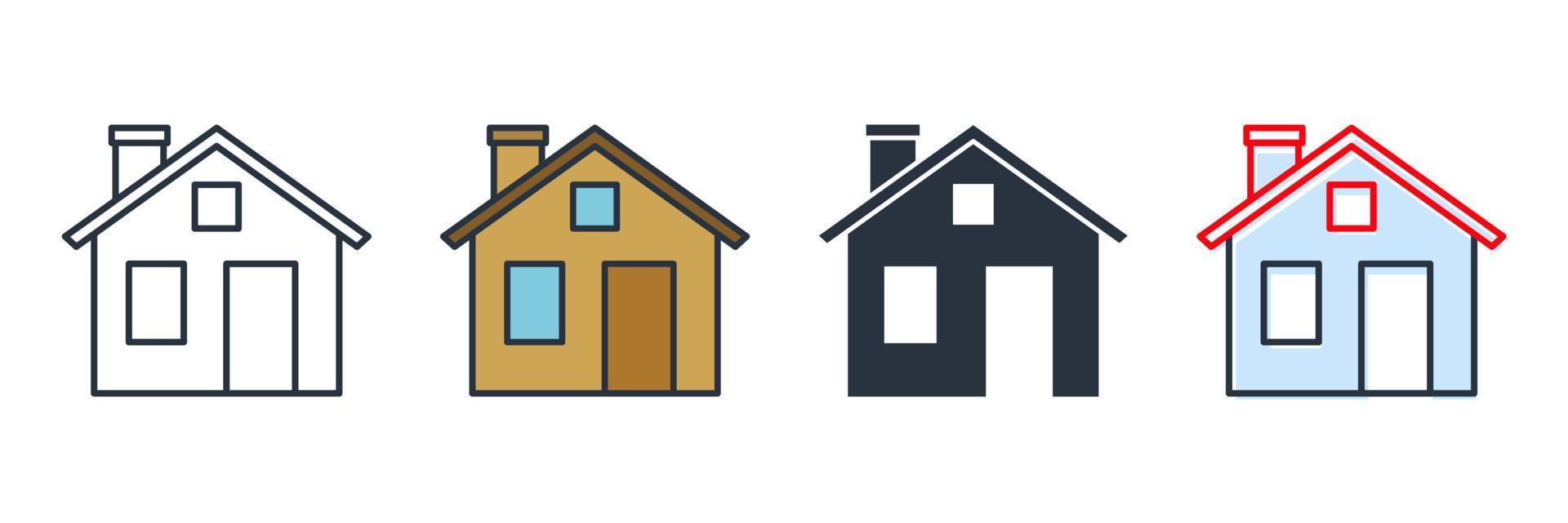 house building icon logo vector illustration. home symbol template for graphic and web design collection