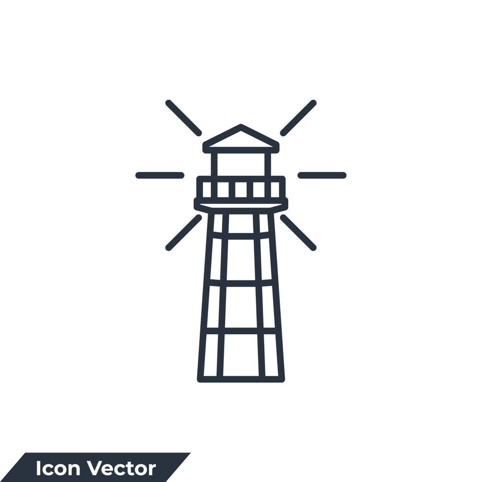 light house building icon logo vector illustration. lighthouse symbol template for graphic and web design collection