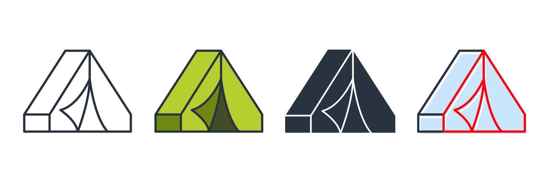 tent icon logo vector illustration. tent symbol template for graphic and web design collection