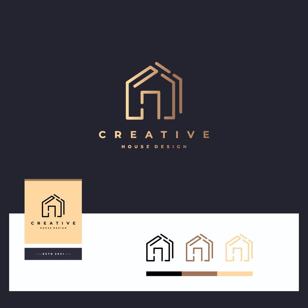 logotipo de la casa creativa vector