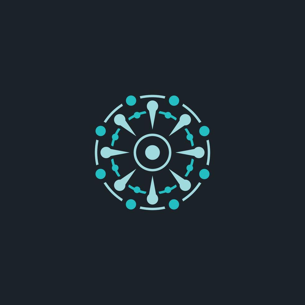 Vector icon of science biology physics chemical logos Laboratory identity atomic logo cell