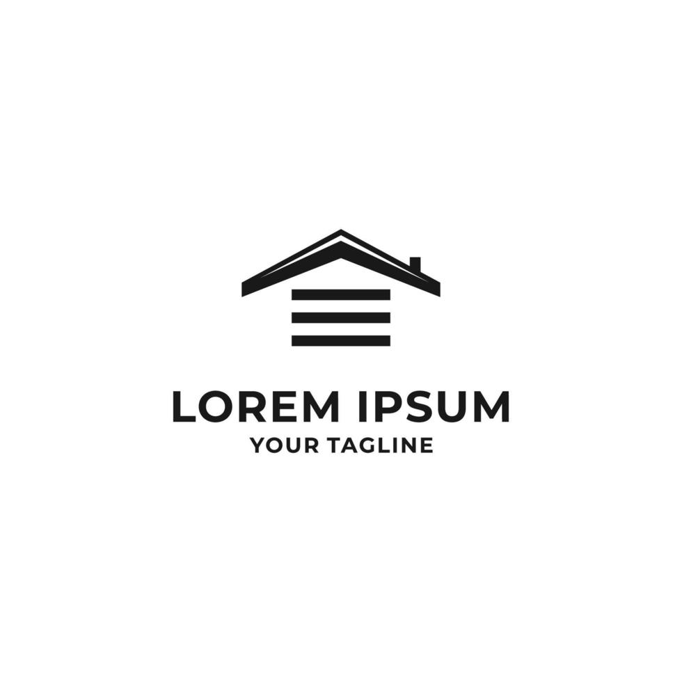 Real estate design vector on black color