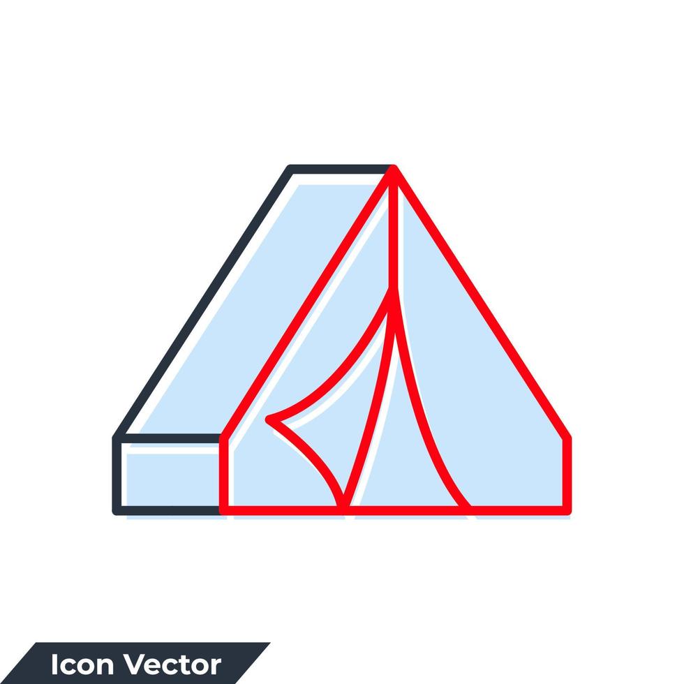 tent icon logo vector illustration. tent symbol template for graphic and web design collection