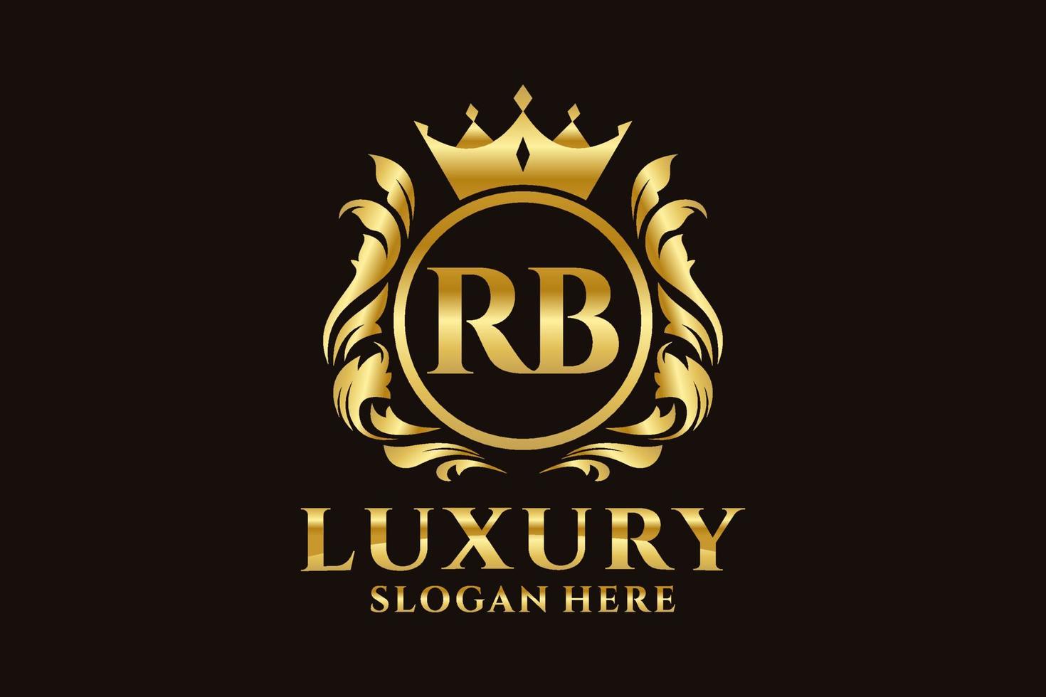 Initial RB Letter Royal Luxury Logo template in vector art for luxurious branding projects and other vector illustration.