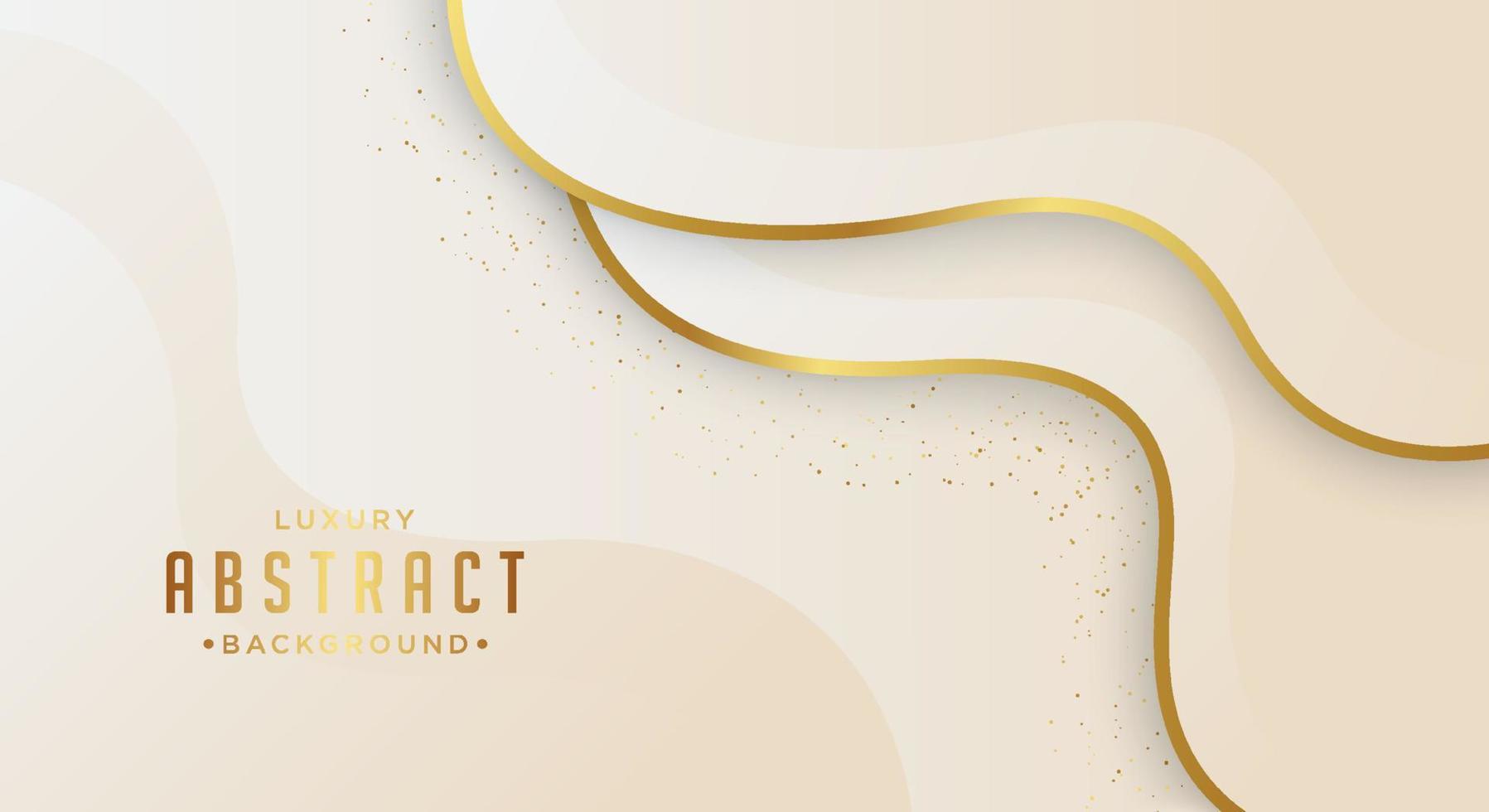 Abstract luxury background with golden line. vector