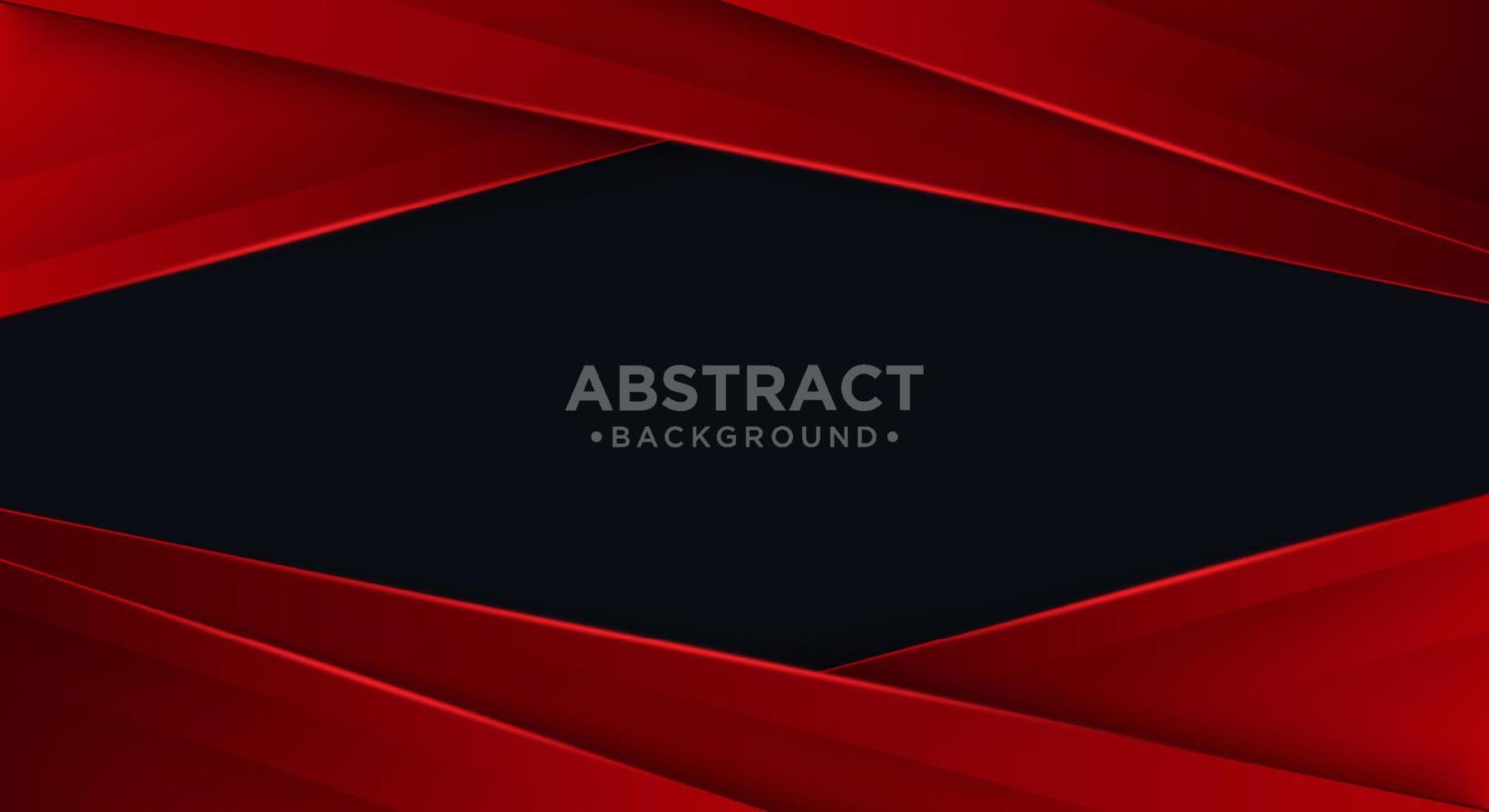 Red and black glossy stripes. Abstract tech graphic banner design. vector