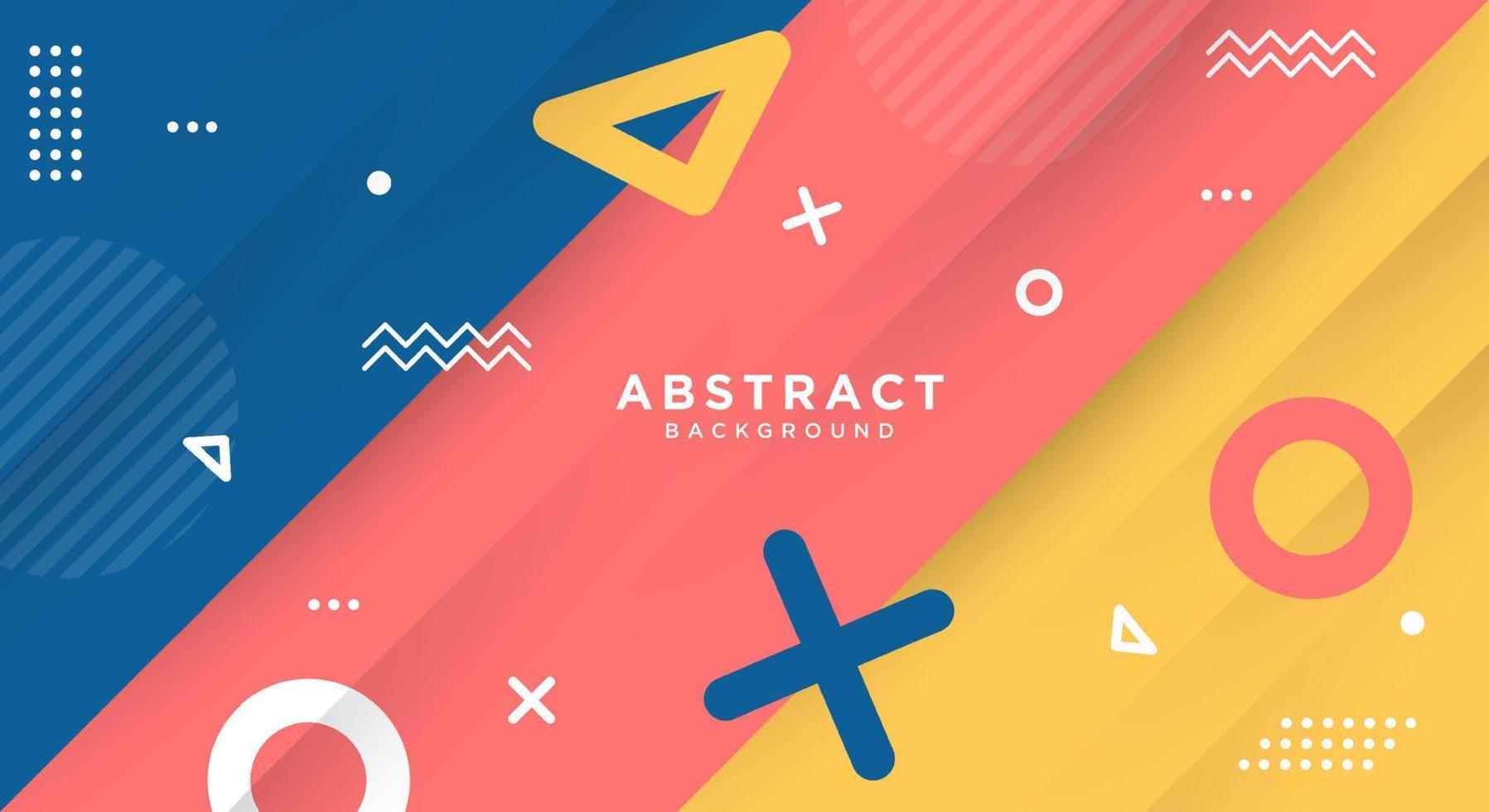 Abstract Colorful with Geometric Shape Combination Background Design. vector