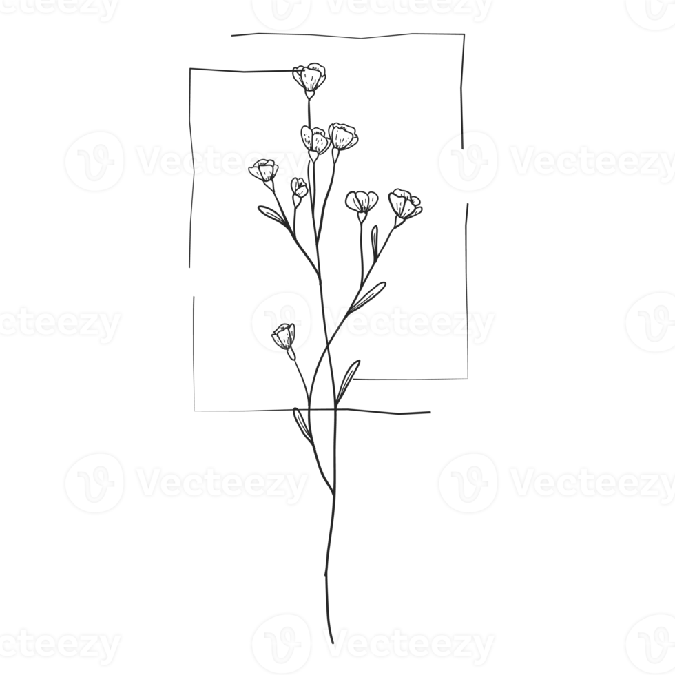 Minimal decoration floral ATL png