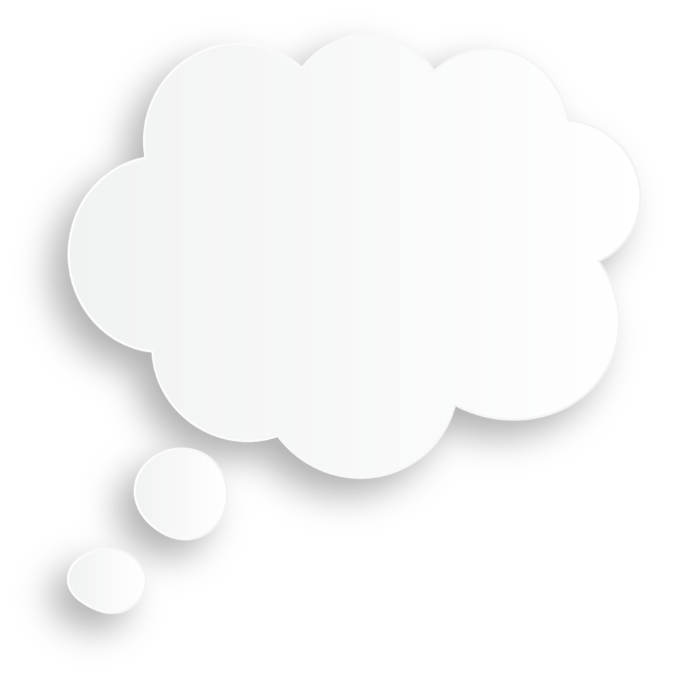 White Empty Speech Bubble png