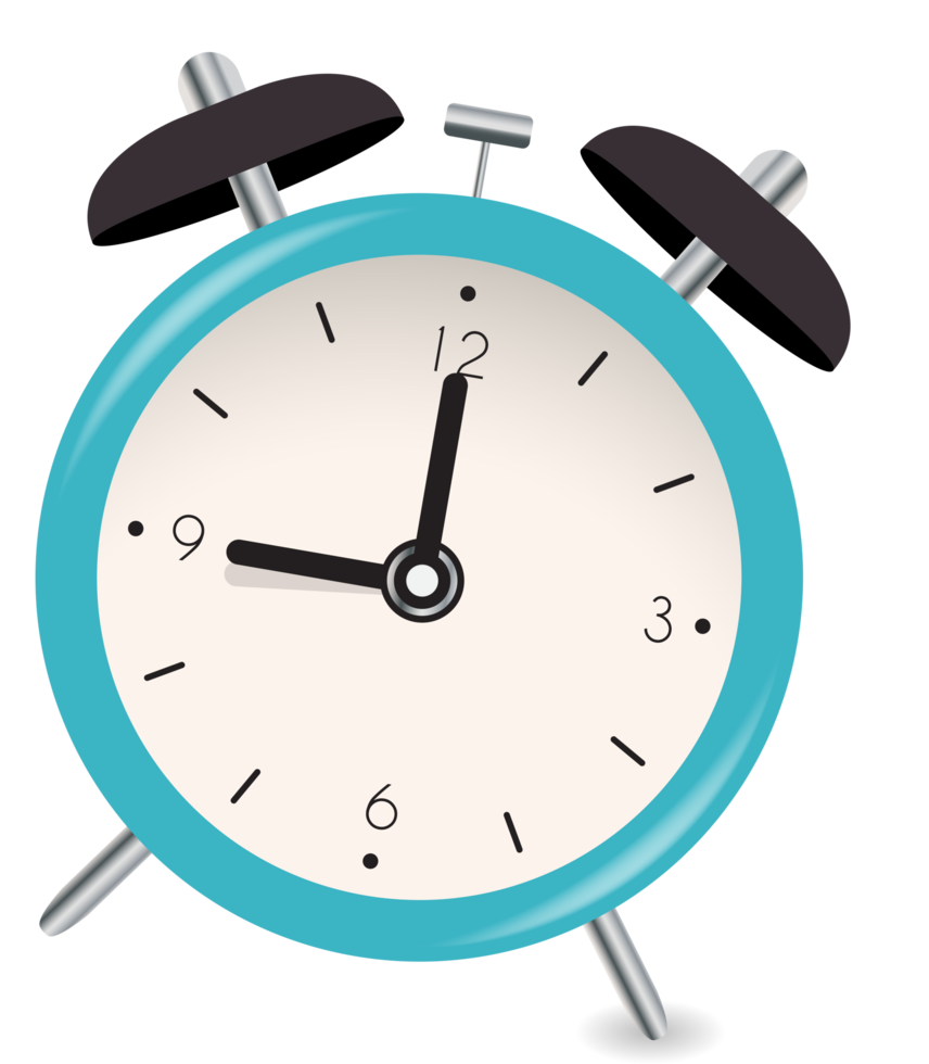 icono de alarma de reloj azul png