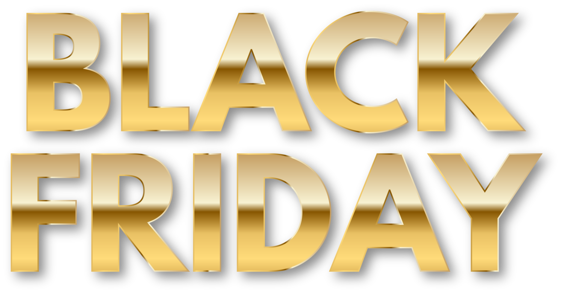 Black Friday Golden Text png