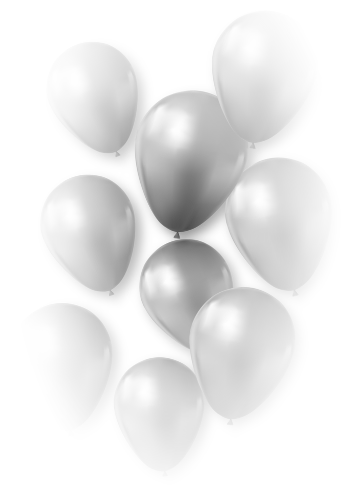 Transparent Background Silver Balloons Png, Png Download Transparent